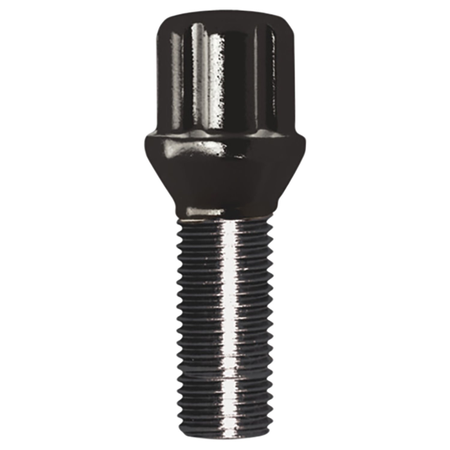 17015SDBC Spline-Lug Bolt, 12 mm x 1.50 32 mm, Black