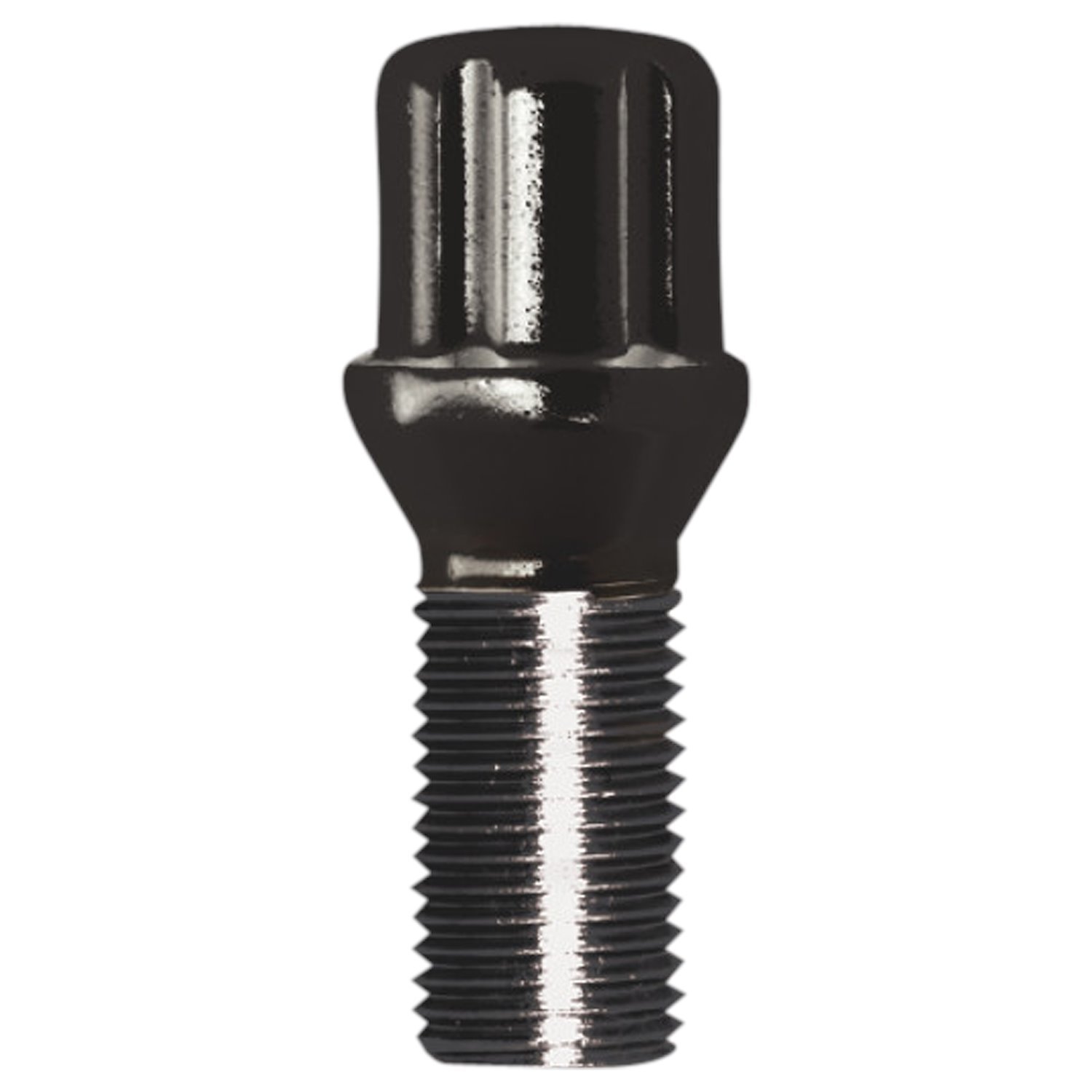 17018SDBC Spline-Lug Bolt, 14 mm x 1.50 27 mm, Black