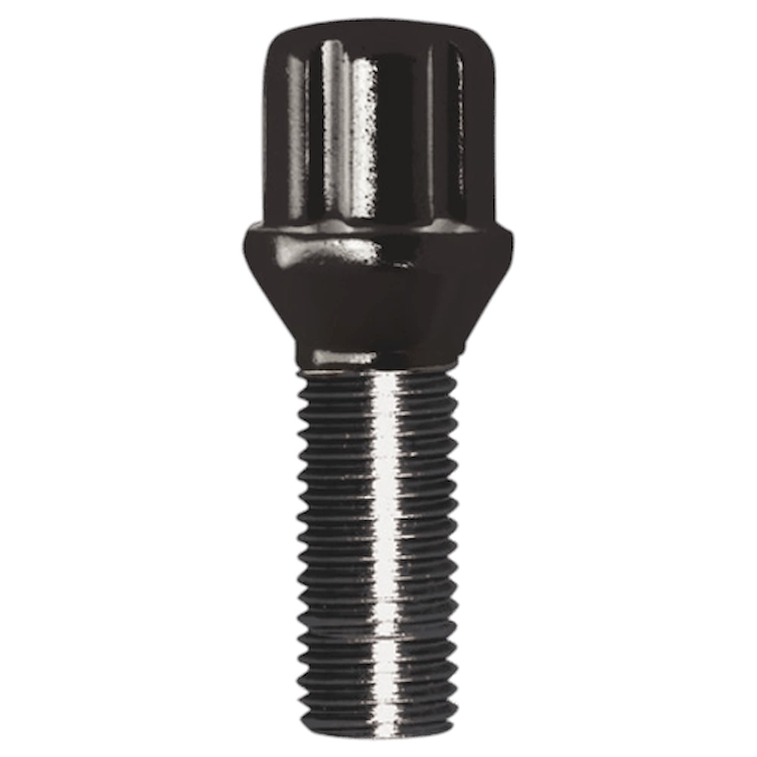 17019SDBC Spline-Lug Bolt, 14 mm x 1.50 30 mm, Black