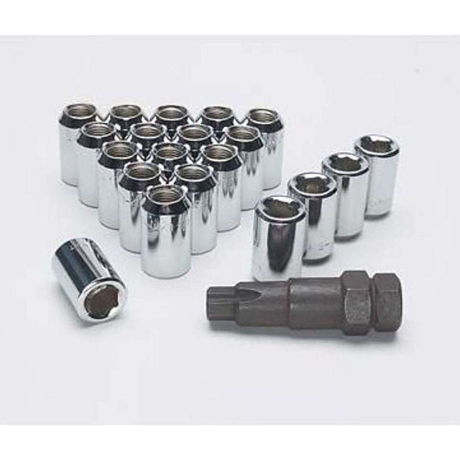 20723 5-Lug Hex Socket, Acorn 12 mm x 1.25 Wheel Installation Kit, Chrome