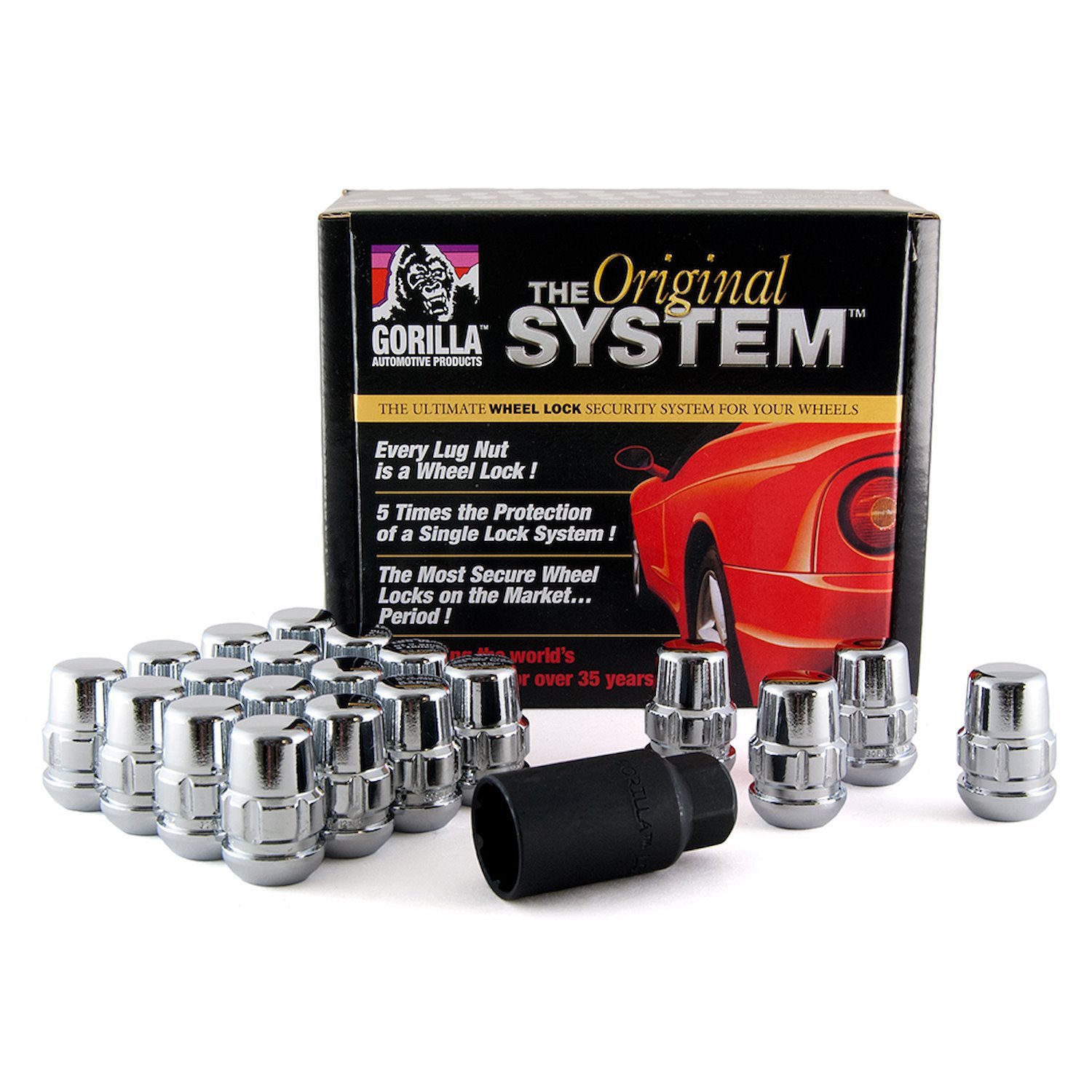 38433XL System Lock, 5-Lug 12 mm x 1.50 Honda, Chrome