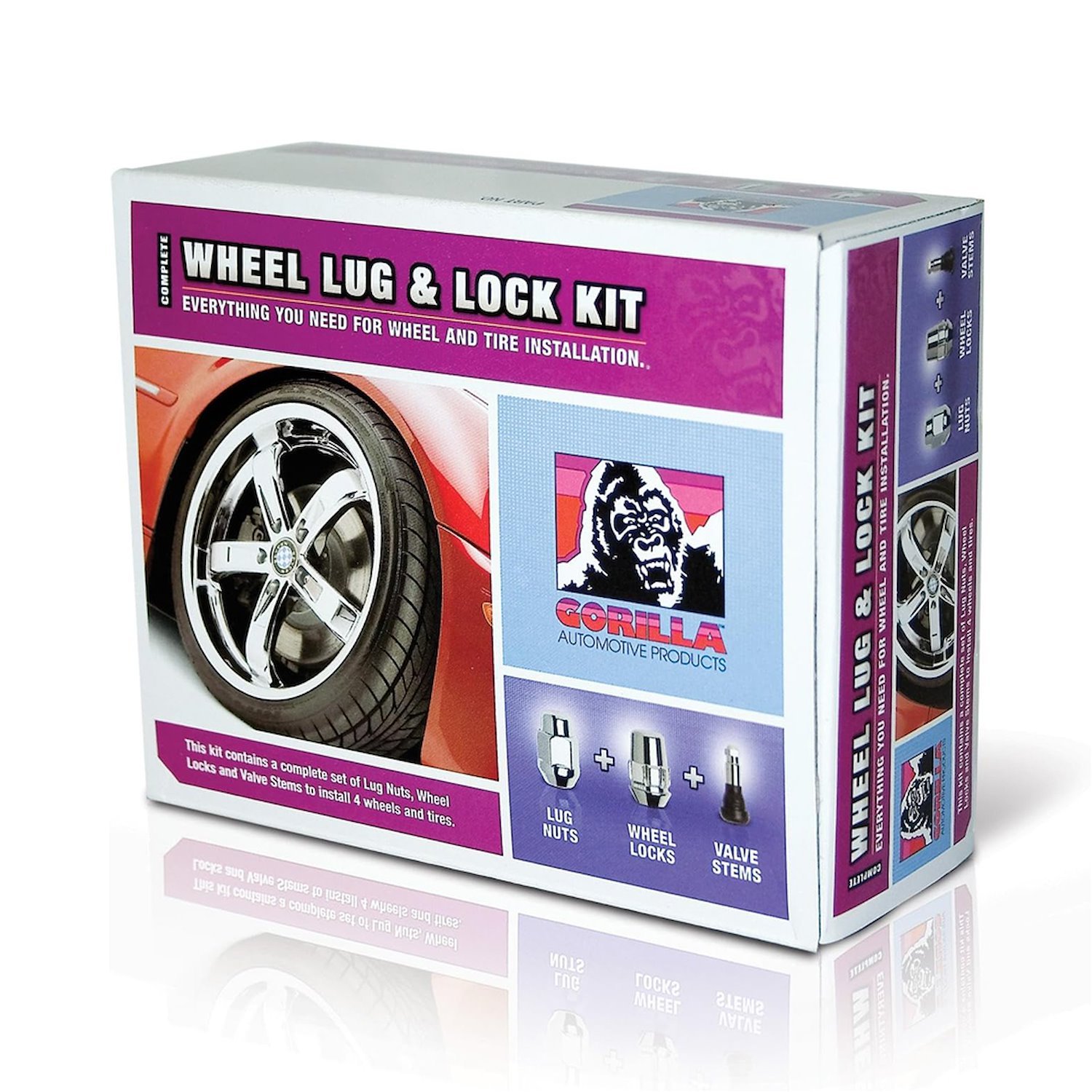 91943XLHT 5-Lug Bulge Xl HT 13/16" 14 mm x 1.50 Wheel Installation Kit, Chrome