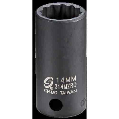 14mm 12-Point Semi-Deep Impact Socket 3/8