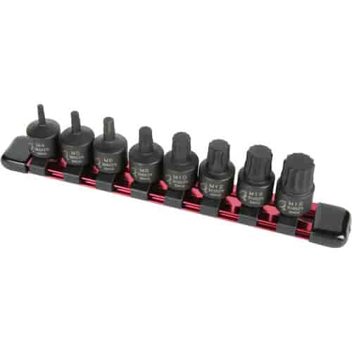 8pc. Stubby Triple Square Impact Bit Socket Set 3/8" Drive