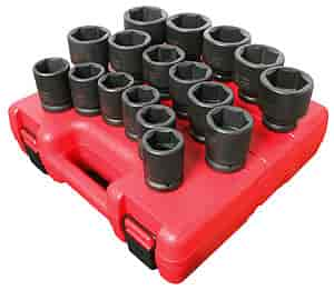 17pc. Metric Heavy Duty Impact Socket Set 3/4" Drive