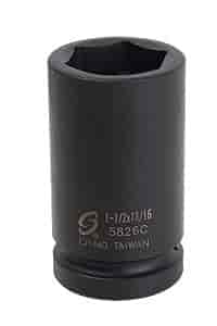 1-1/2" x 13/16" Combination Budd Wheel Impact Socket 1" Drive