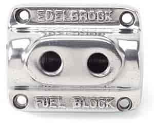 Firewall Mounted Dual Outlet Fuel Block Polished