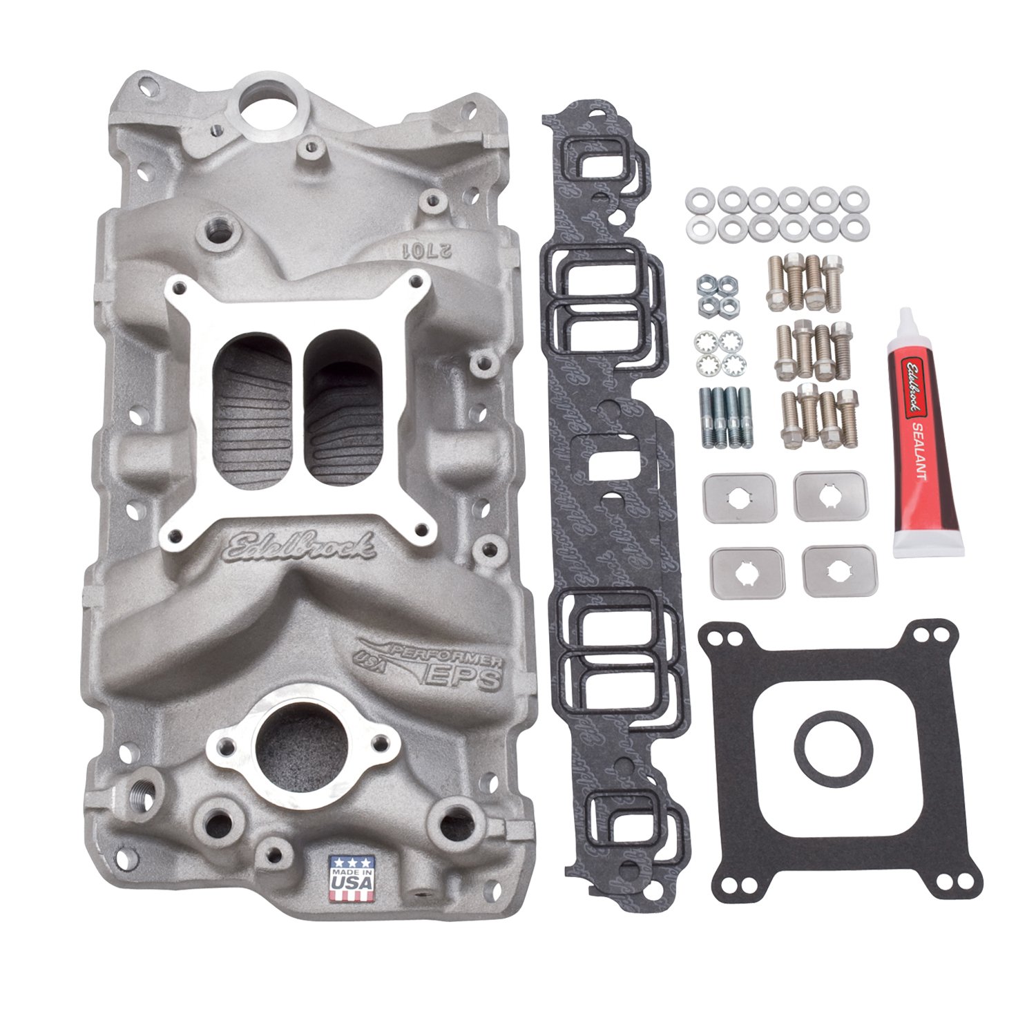 2040 Performer EPS Intake Manifold Installation Kit for 1957-1986 Small Block Chevy 262-400ci