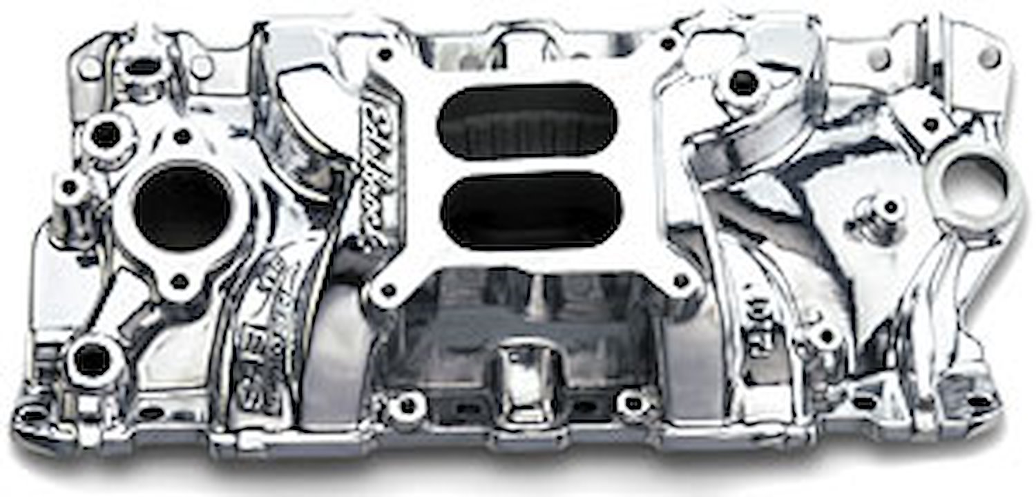 Performer EPS Polished Intake Manifold for Small Block Chevy