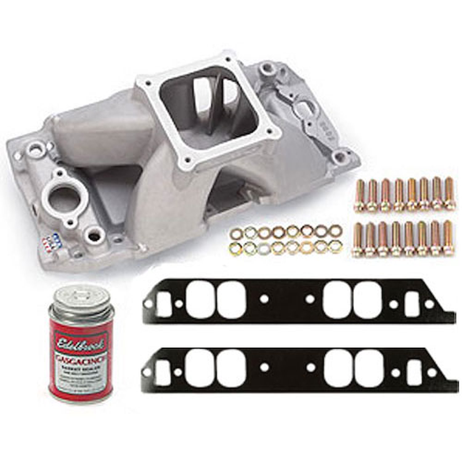 Super Victor II Intake Manifold Kit Big-Block Chevy 9.8 Standard Deck .080 Raised Ports Carb