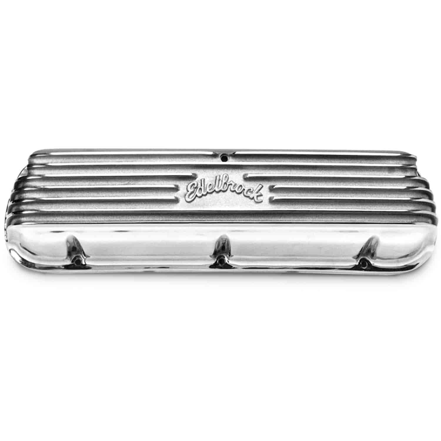 Edelbrock 4160: Classic Finned Valve Covers for 1962-1595 Small Block Ford  221-351W with Polished Finish JEGS