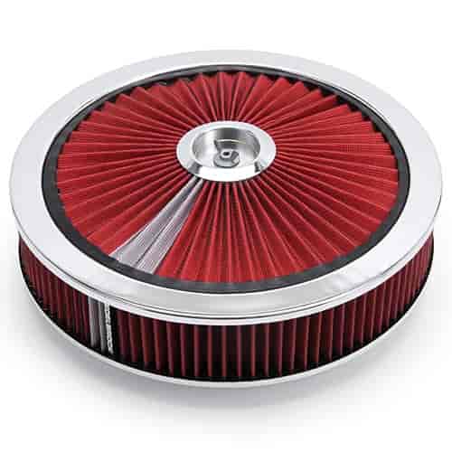 Pro-Flo High-Flow Red Round Air Cleaner 14