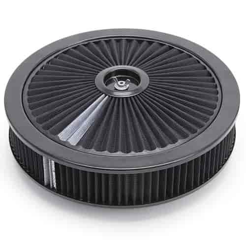 Pro-Flo High-Flow Black Round Air Cleaner 14" Diameter with Breathable Lid