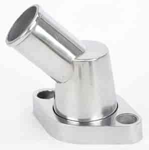 Polished Aluminum 45 Degree Thermostat Housing for Small