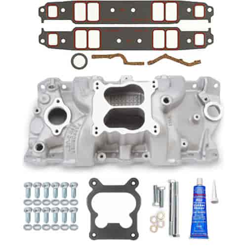 Performer RPM Q-Jet Intake Manifold Kit 1955-86 Small Block Chevy 262-400 Includes: