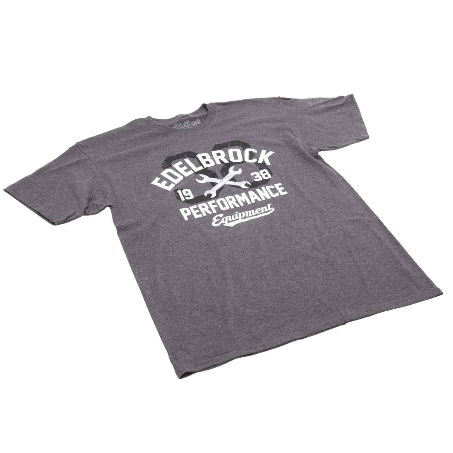 SHIRT MENS EDELBROCK PERFORMANCE CHARCOAL HEATHER 2XL