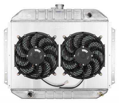 Aluminum Performance Radiator and Fans for 1961-1964 Ford F-100 with Coyote Engine Swap