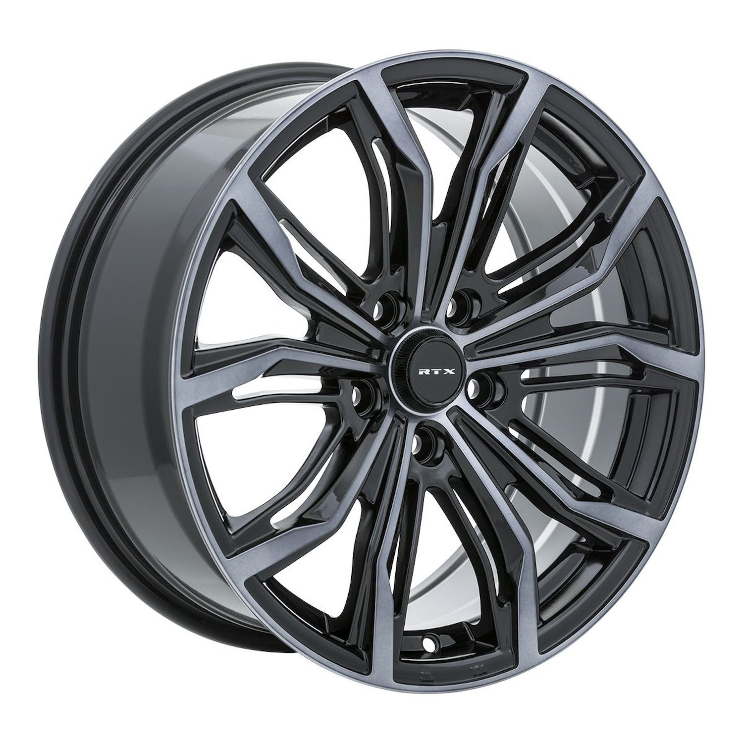 082444 RTX-Series Black Widow Wheel [Size: 20" x 9"] Black Machined Grey Finish