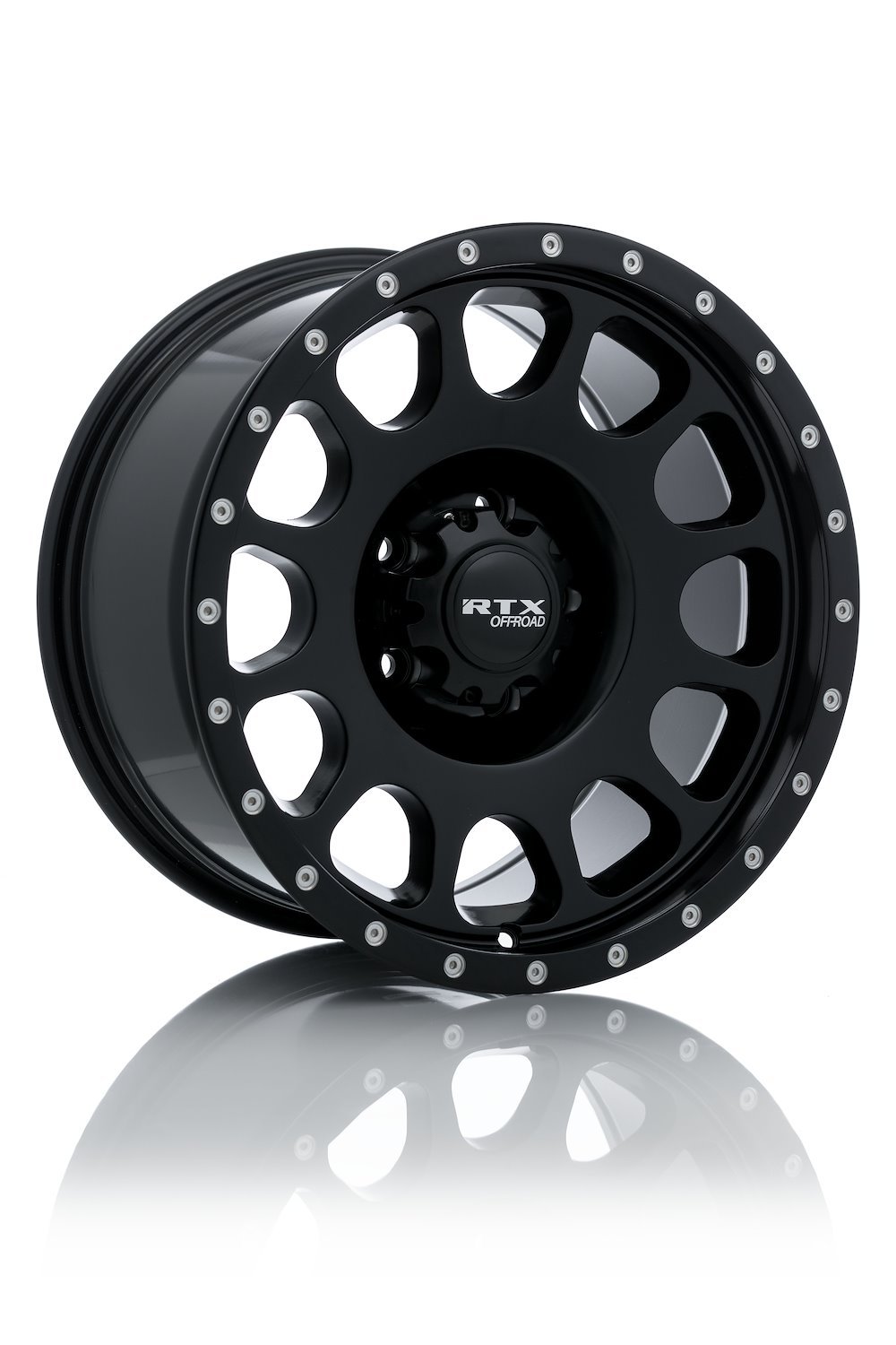 082686 Off-Road Series Baja Wheel [Size: 17" x 9"] Satin Black w/ Milled Rivets Finish