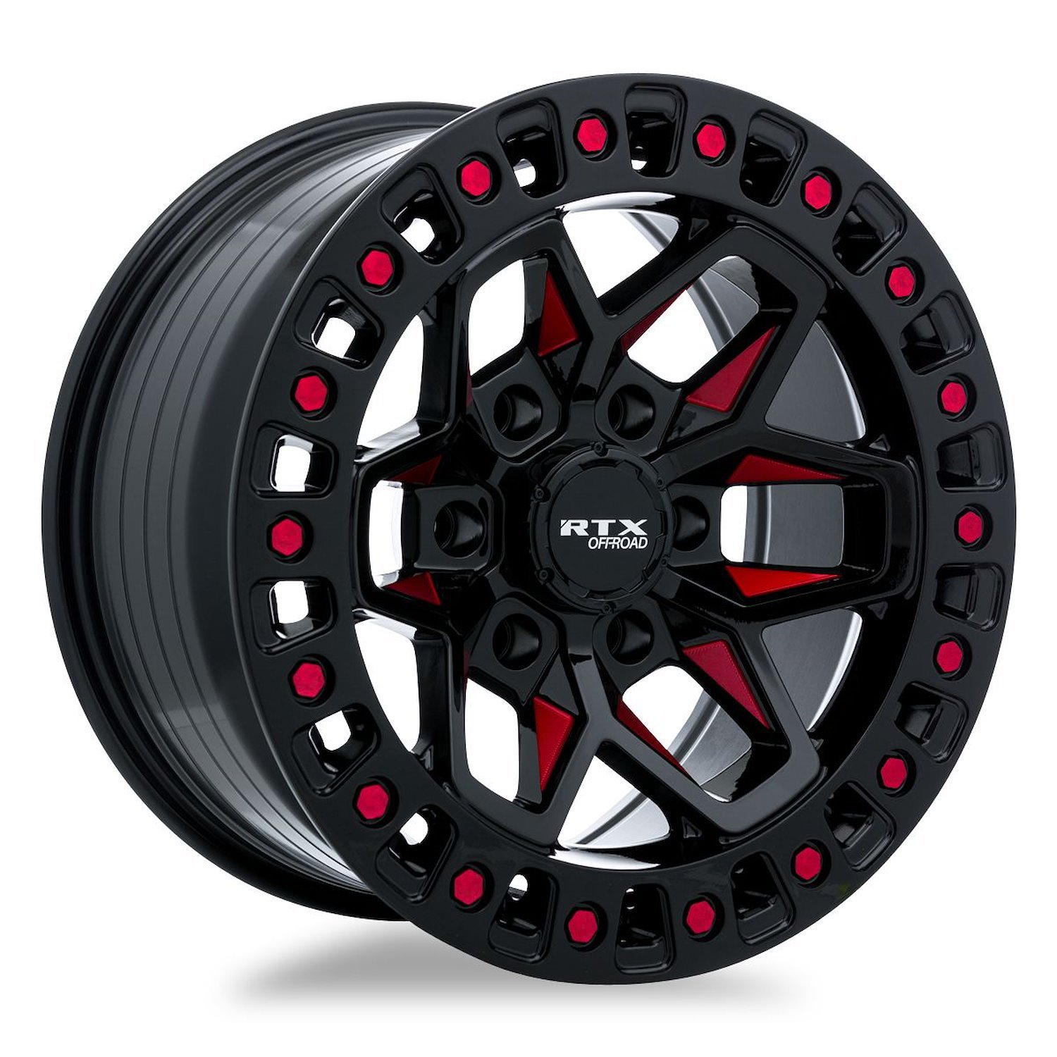 082932 Off-Road Series Zion Wheel [Size: 18" x 9"] Black Milled Red Finish