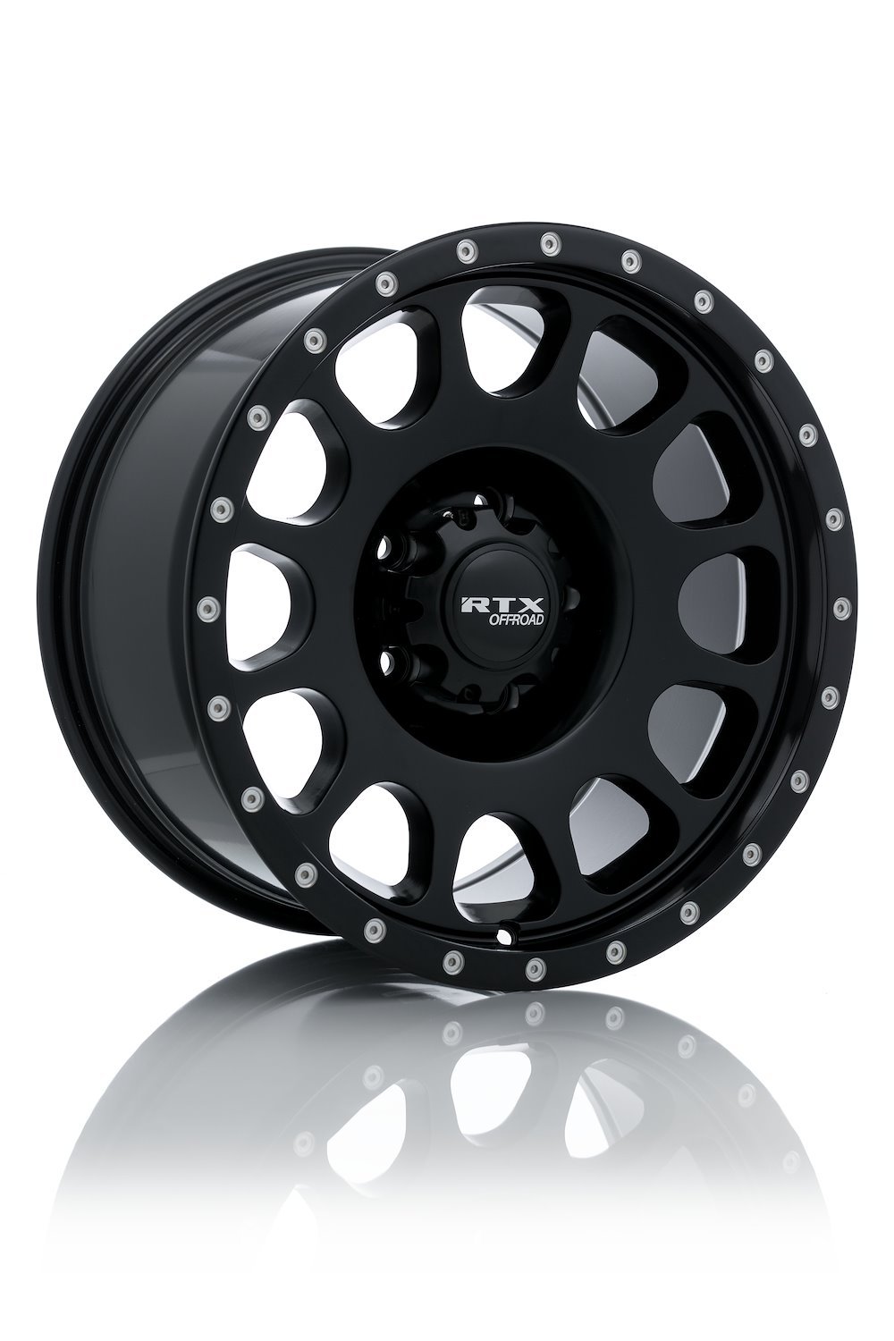 082940 Off-Road Series Baja Wheel [Size: 17" x 9"] Satin Black w/ Milled Rivets Finish