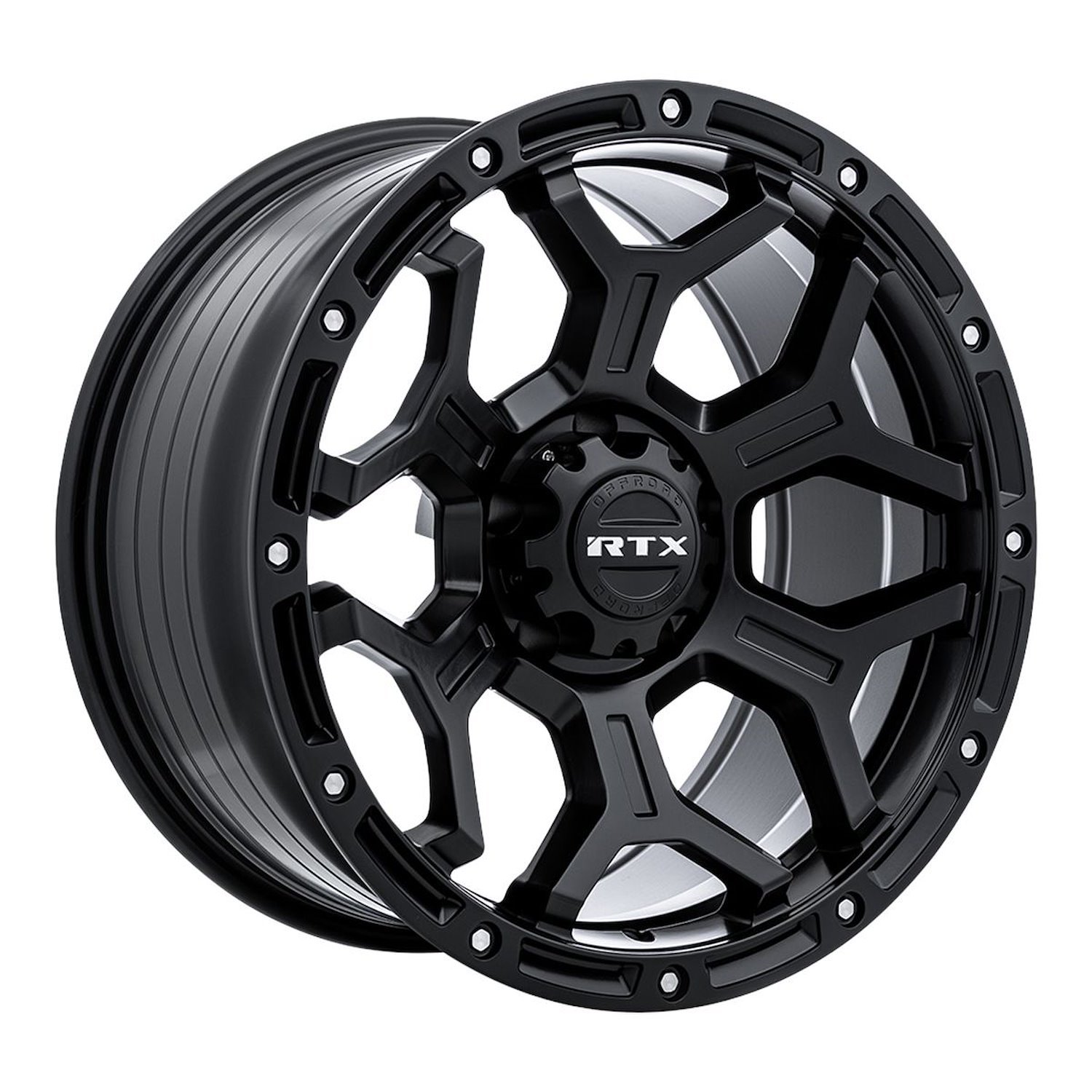 083109 Off-Road Series Goliath Wheel [Size: 17" x 9"] Satin Black w/ Milled Rivets Finish