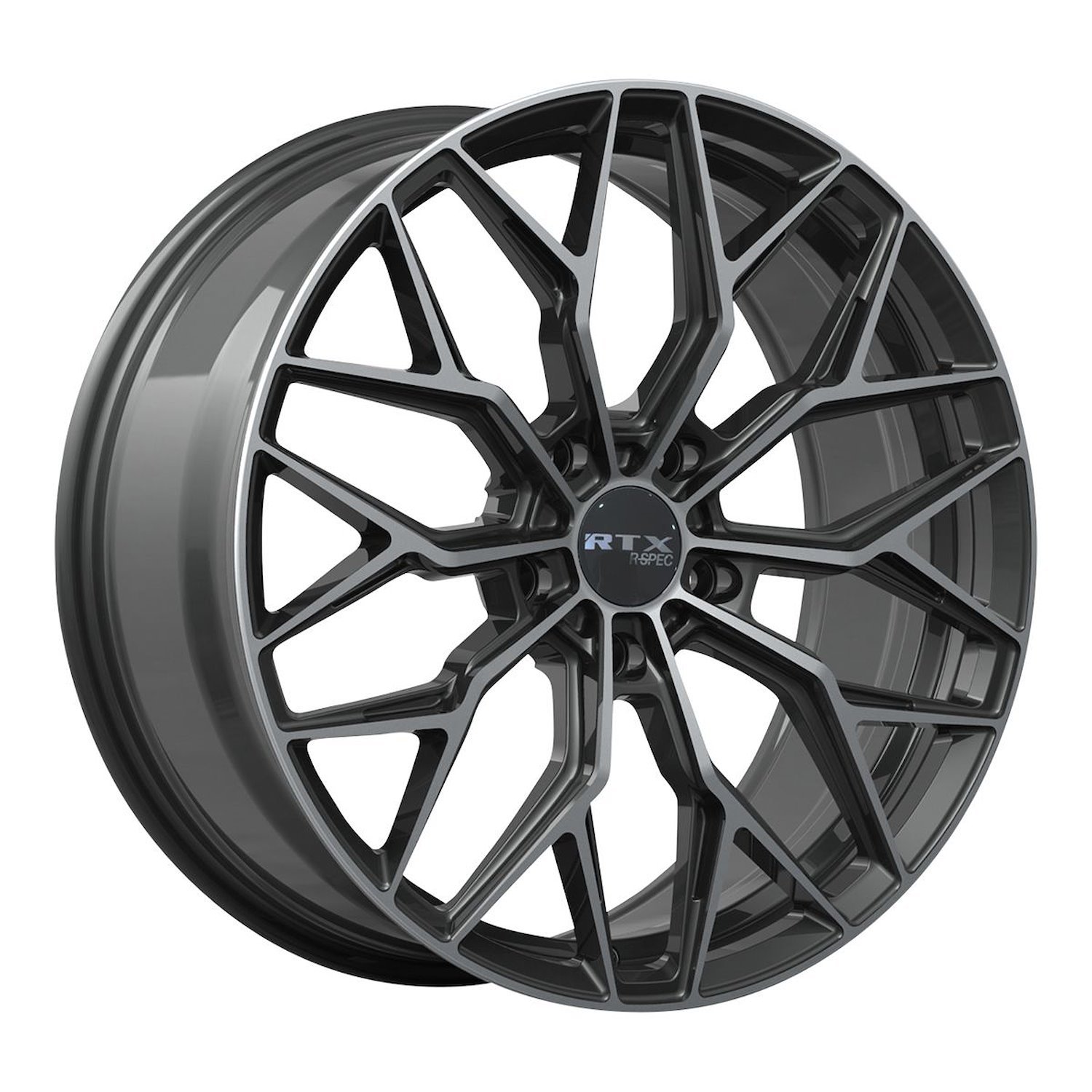 083154 R-Spec Series RS02 Wheel [Size: 18" x 8"] Gloss Black Machined Finish