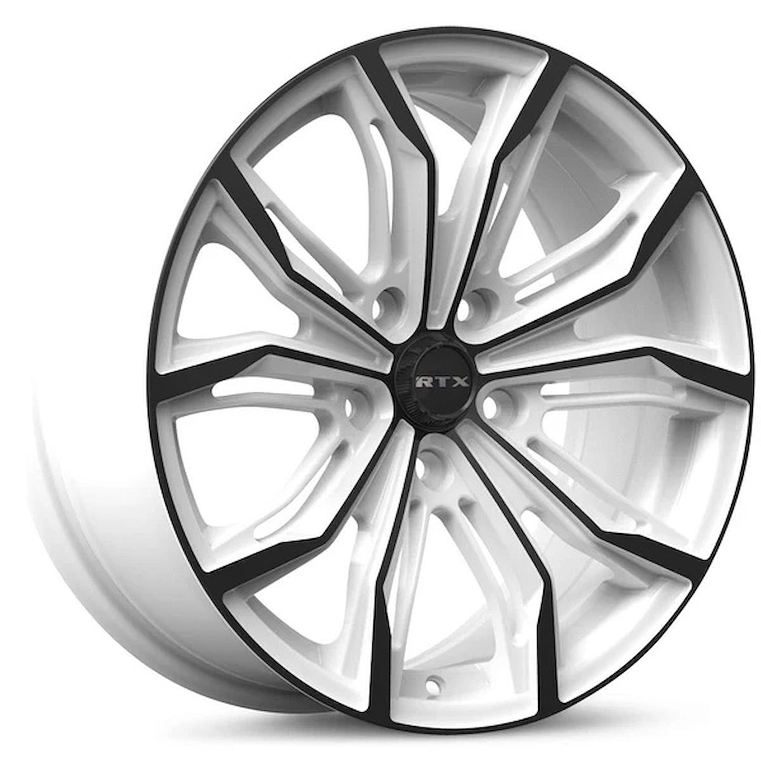 083258 RTX-Series Black Widow Wheel [Size: 18" x 8"] White & Black Finish