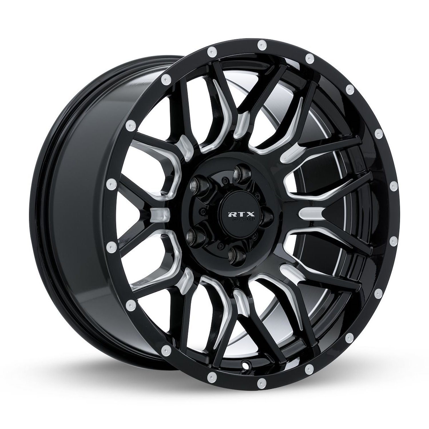163727 Off-Road Series Claw Wheel [Size: 18" x 9"] Gloss Black Milled w/ Rivets Finish