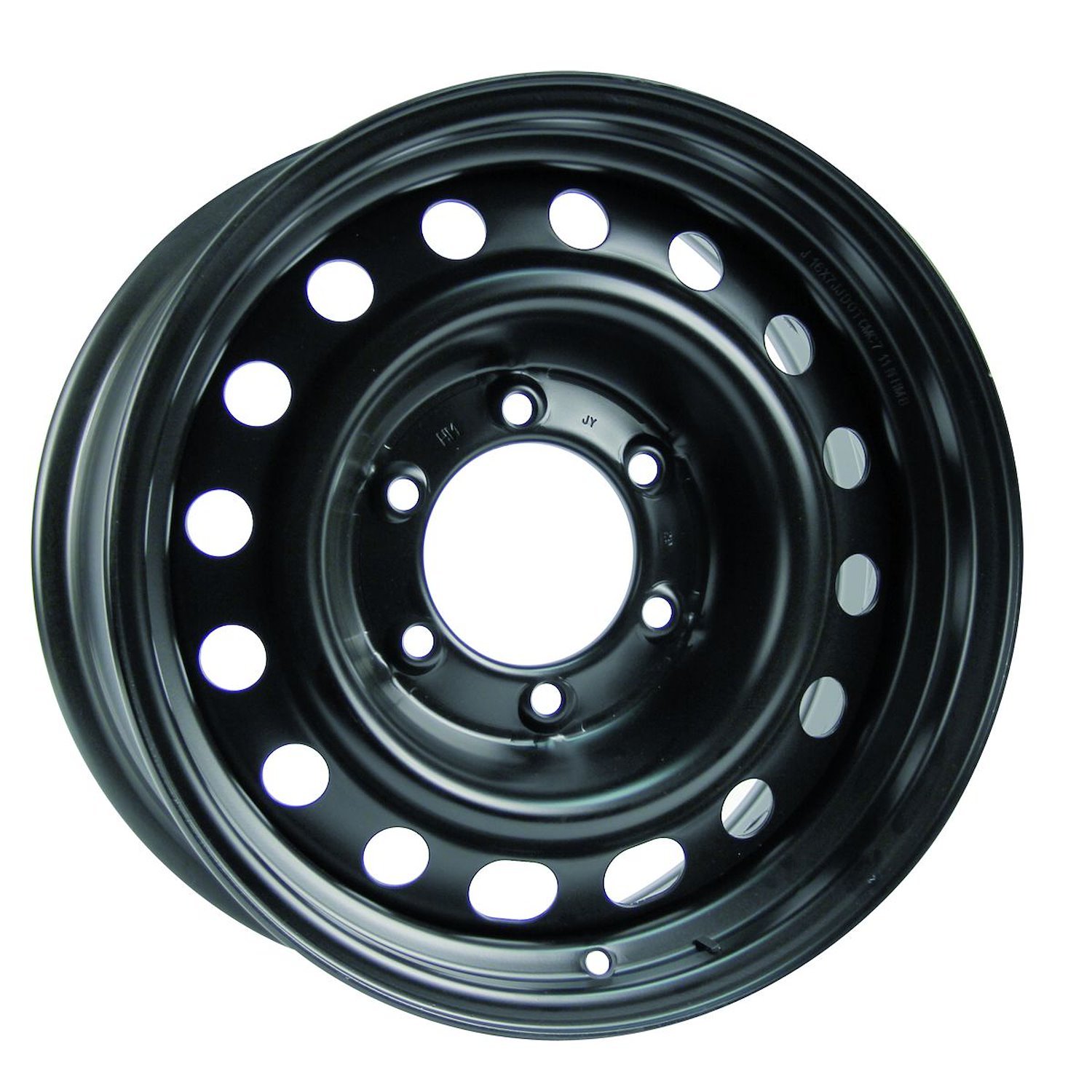 X45483 Steel Wheel [Size: 16" x 7"] Black Lip Finish