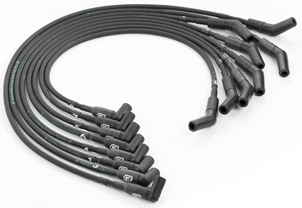 DiamondFIRE Racing Spark Plug Wire Set 8.500 mm - Big Block Chevy - 135-Degree Boots - Without Sleeves