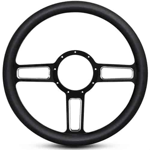 15 in. Launch Steering Wheel - Black Spokes