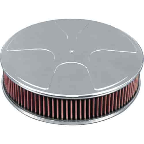 AIR CLEANER 14 WHEEL STYLE POLISHED