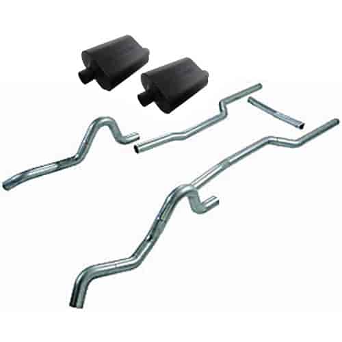 Header-Back Exhaust System With Mufflers Kit 1964-1967 GM A-Body V8