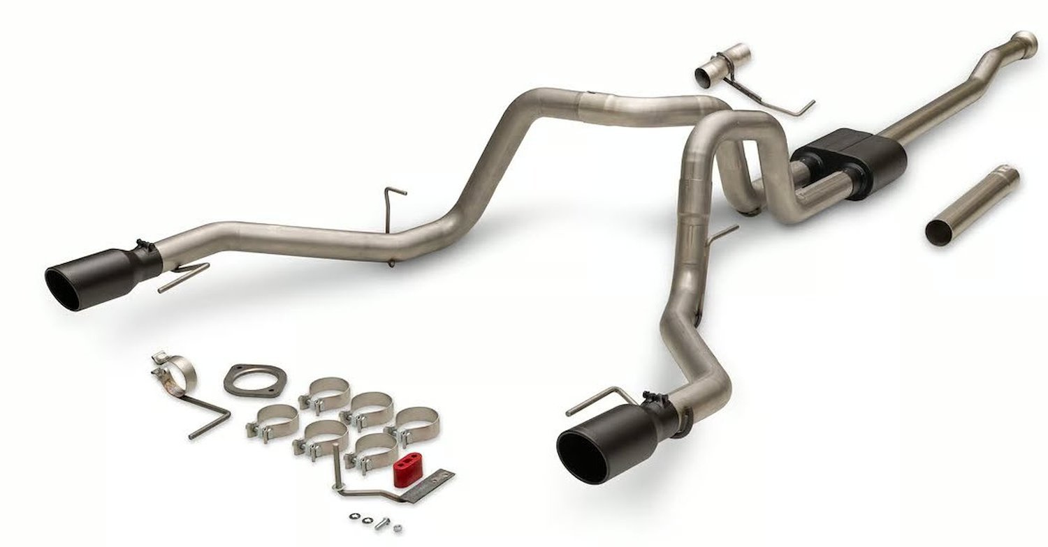 818169 American Thunder Cat-Back Exhaust System Fits Select Ford F150 w/2.7L, 3.5L and 5.0L [For Factory Rear Dual Exit]