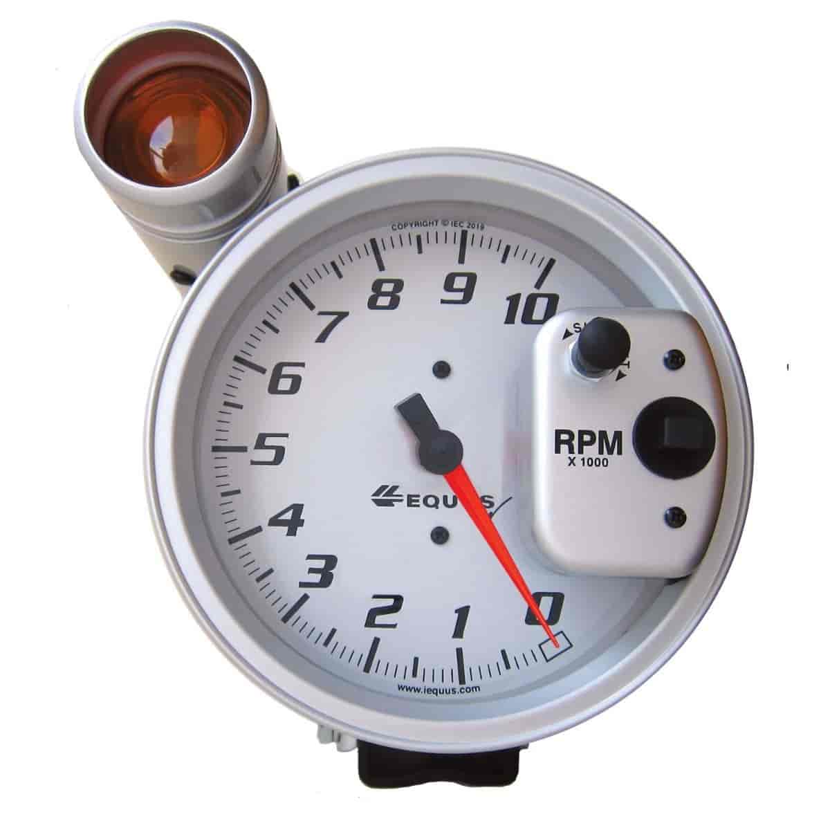 5 in. Electronic Tachometer with Shift Light [White