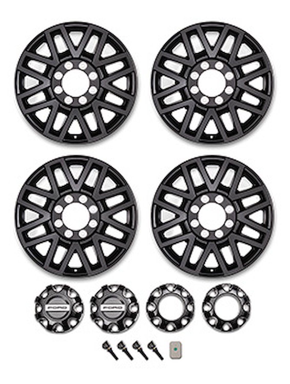 M-1007K-SU2008EB2 Premium Aluminum Wheel Set Fits Select Ford F-250/F-350 Super-Duty Single Rear Wheel Models [Size: 20" x 8"]