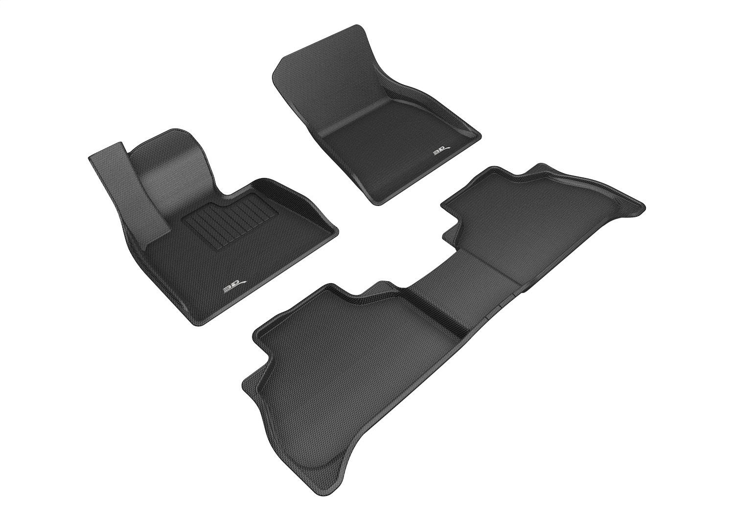 L1BM10201509 KAGU Floor Mat Set Fits Select BMW X5, 3-Piece, Front Row/2nd Row [Black]