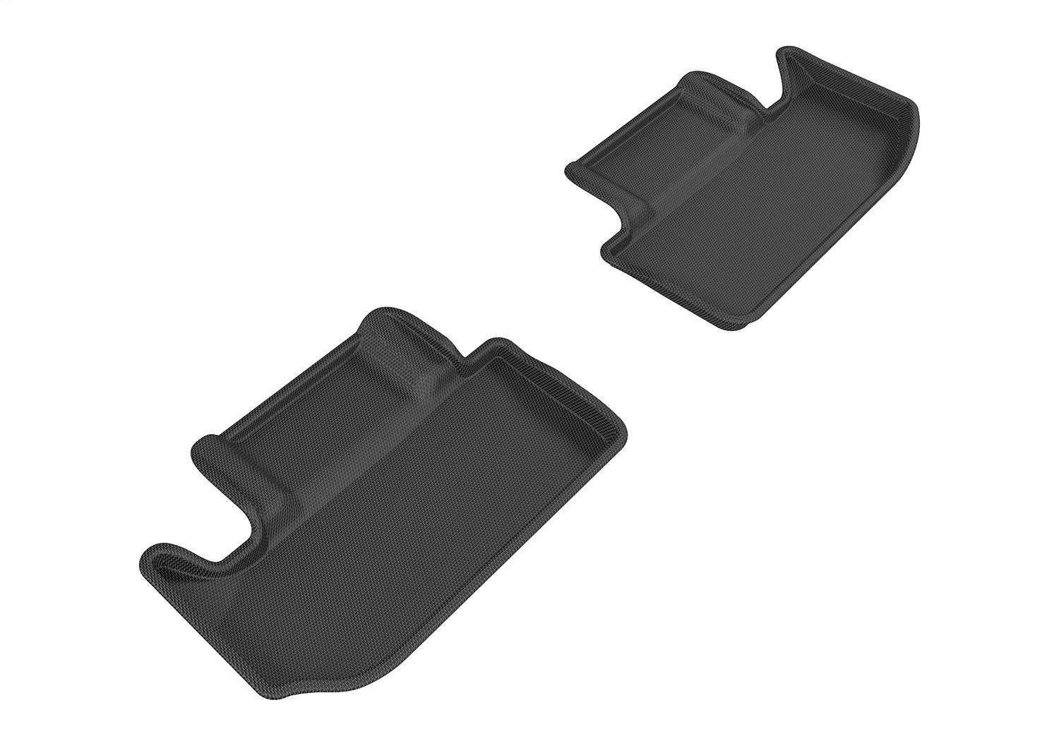 L1DG02421509 KAGU Floor Mat Set Fits Select Dodge Challenger, 2-Piece, Rear [Black]