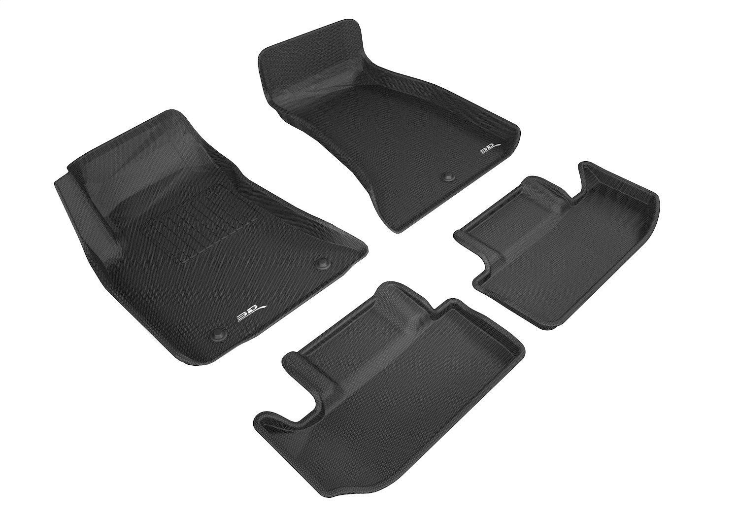 L1DG02601509 KAGU Floor Mat Set Fits Select Dodge Challenger, 4-Piece, Front & Rear [Black]