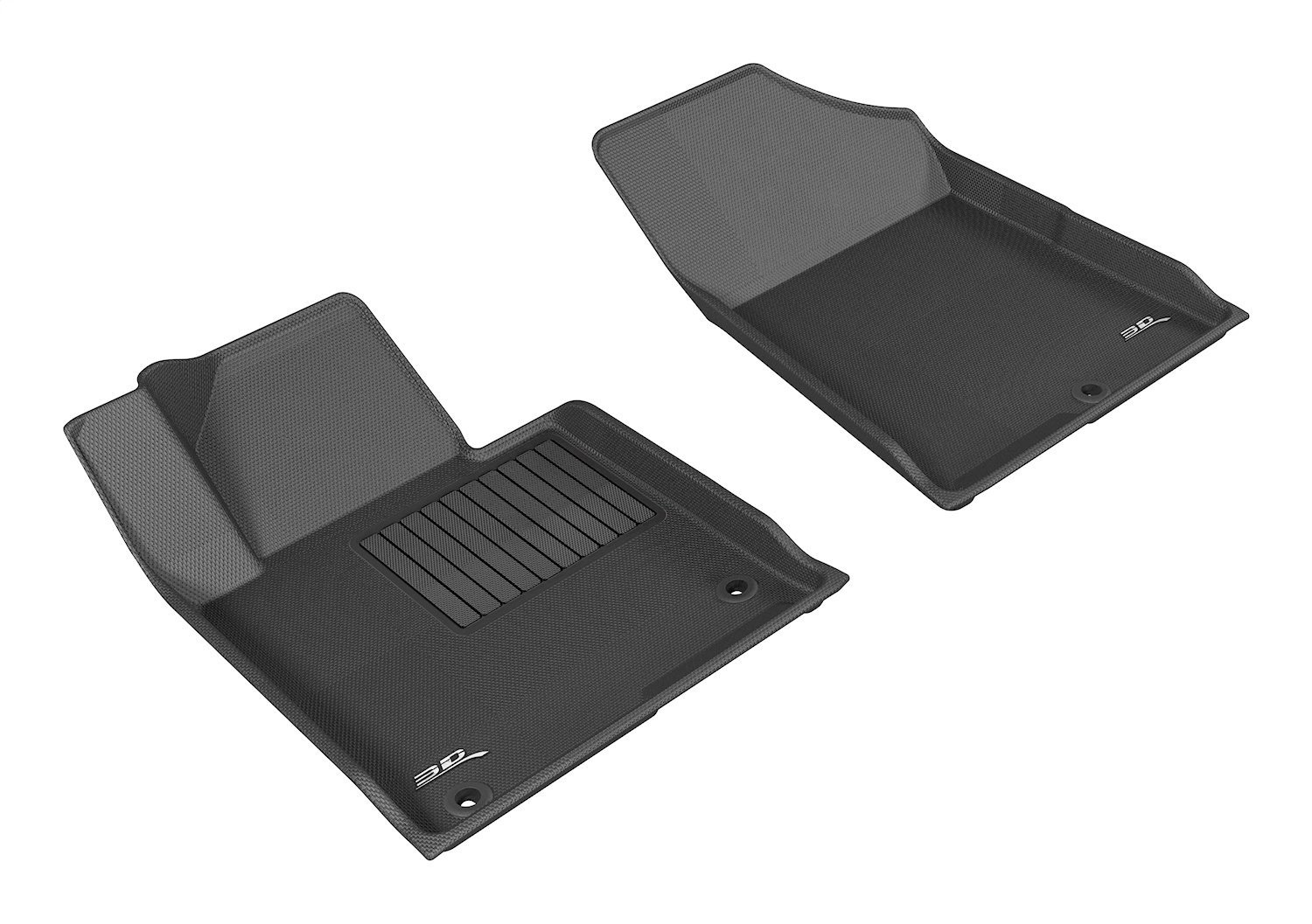 L1HY05111509 KAGU Floor Mat Set Fits Select Kia Optima; Hyundai Sonata, 2-Piece, Front [Black]