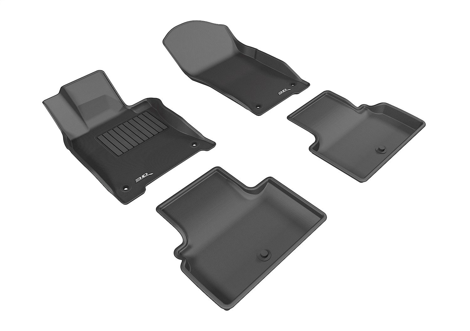 L1IN01701509 KAGU Floor Mat Set for 2014-2017 INFINITI Q50, 4-Piece, Front & Rear [Black]