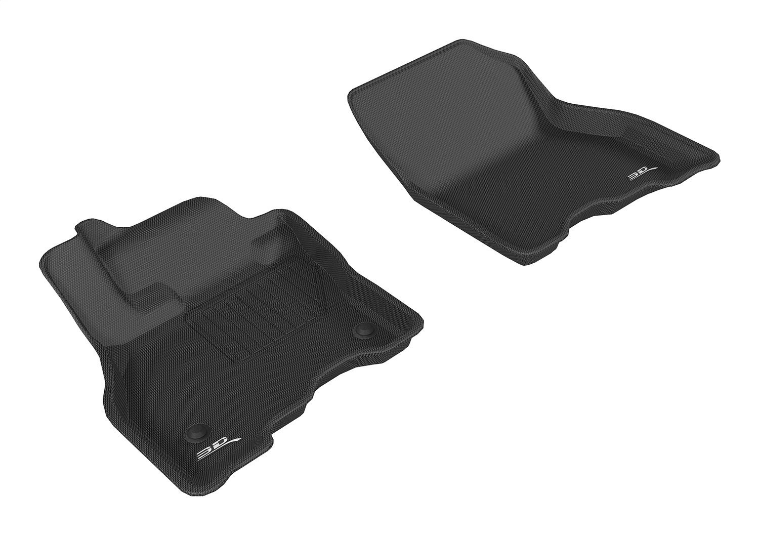 L1NS09311509 KAGU Floor Mat Set for 2013-2019 Nissan LEAF, 2-Piece, Front [Black]