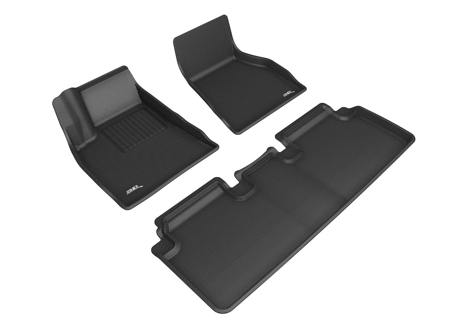 L1TL01301509 KAGU Floor Mat Set for 2015-2020 Tesla S; 2021 Tesla S, 4-Piece, Front & Rear [Black]