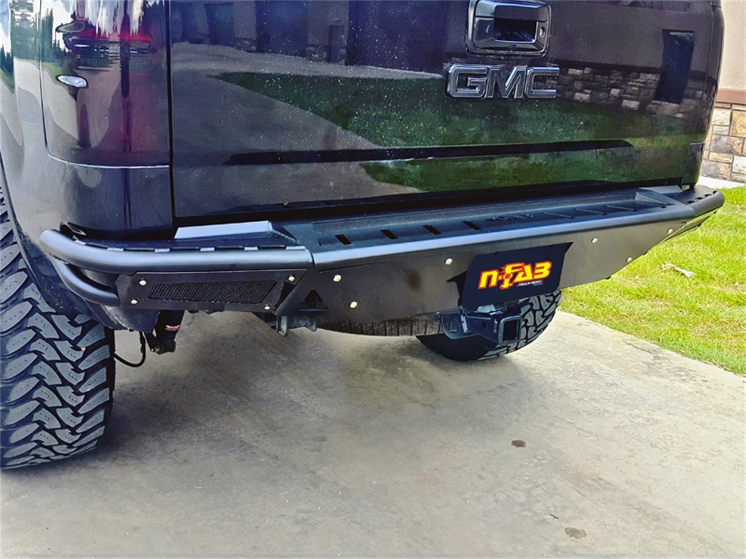 C07RBS-H RBS PreRunner Rear Bumper-07-13 Silv/Sierra 1500-Gloss Blk