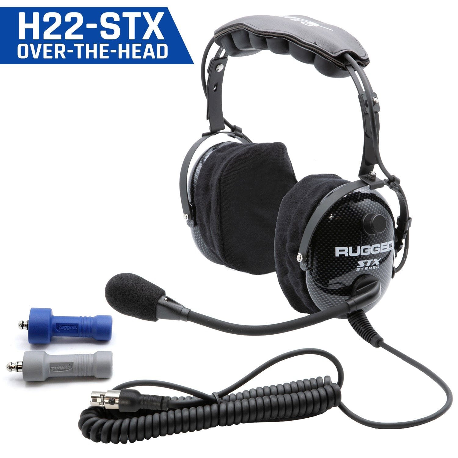 H42-STX ULTIMATE HEADSET, For STEREO & OFFROAD Intercoms, Over The Head or Behind The Head