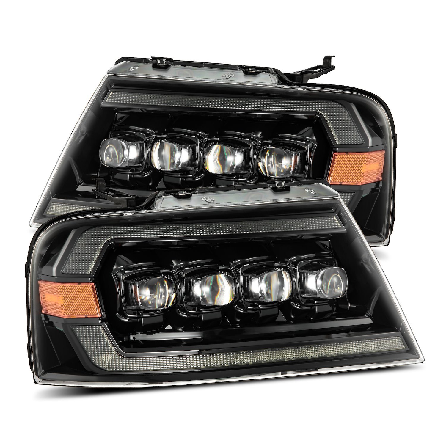 880130 NOVA-Series LED Projector Headlights for 2004-2007 Ford F-150, 2006-2008 Lincoln Mark LT - Alpha-Black