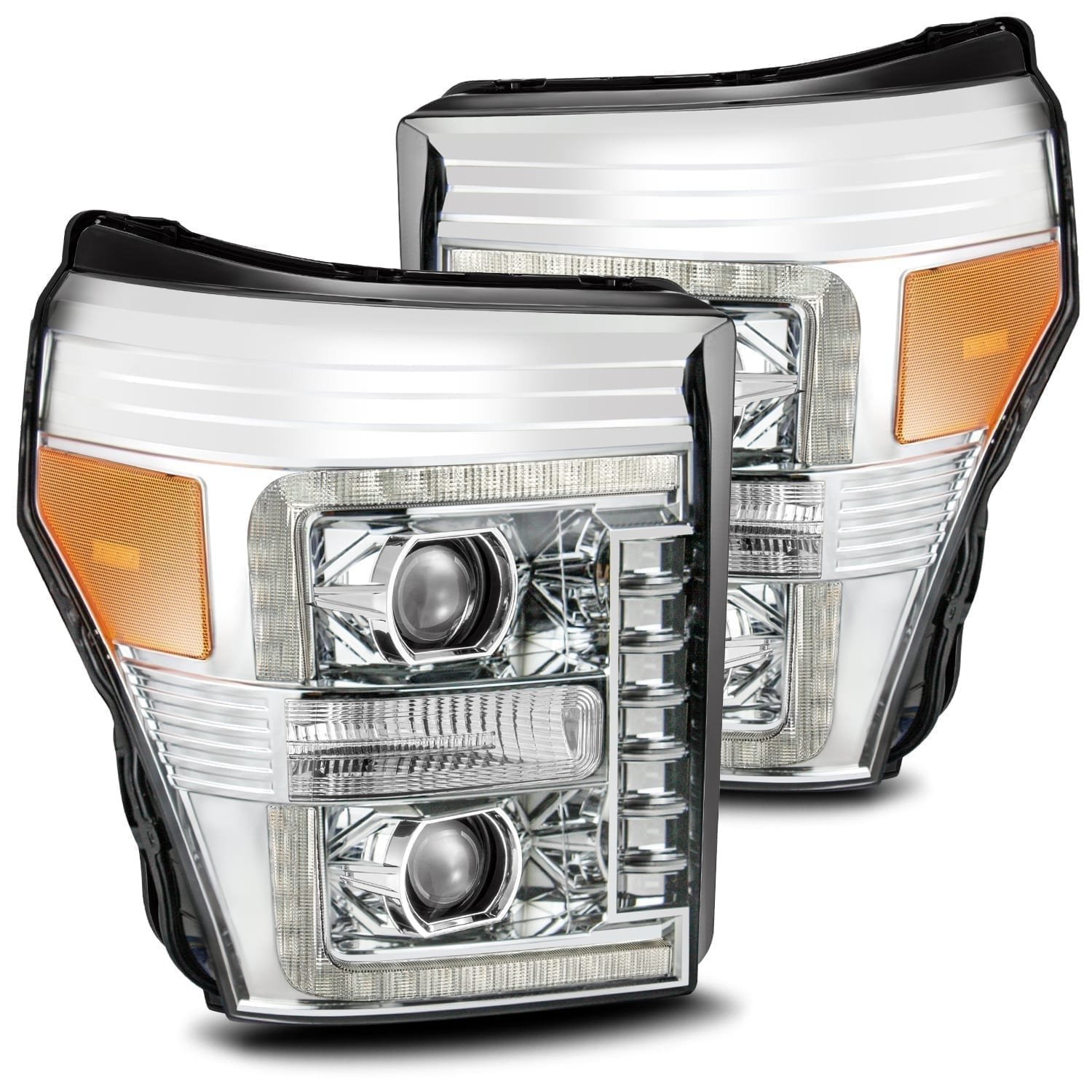 880145 Luxx-Series LED Projector Headlights for 2011-2016 Ford F-250/F-350/F-450 - Chrome