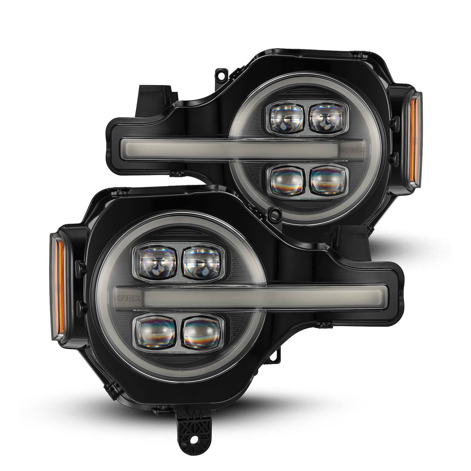 880260 NOVA-Series LED Projector Headlights Fits Select Ford Bronco - Black