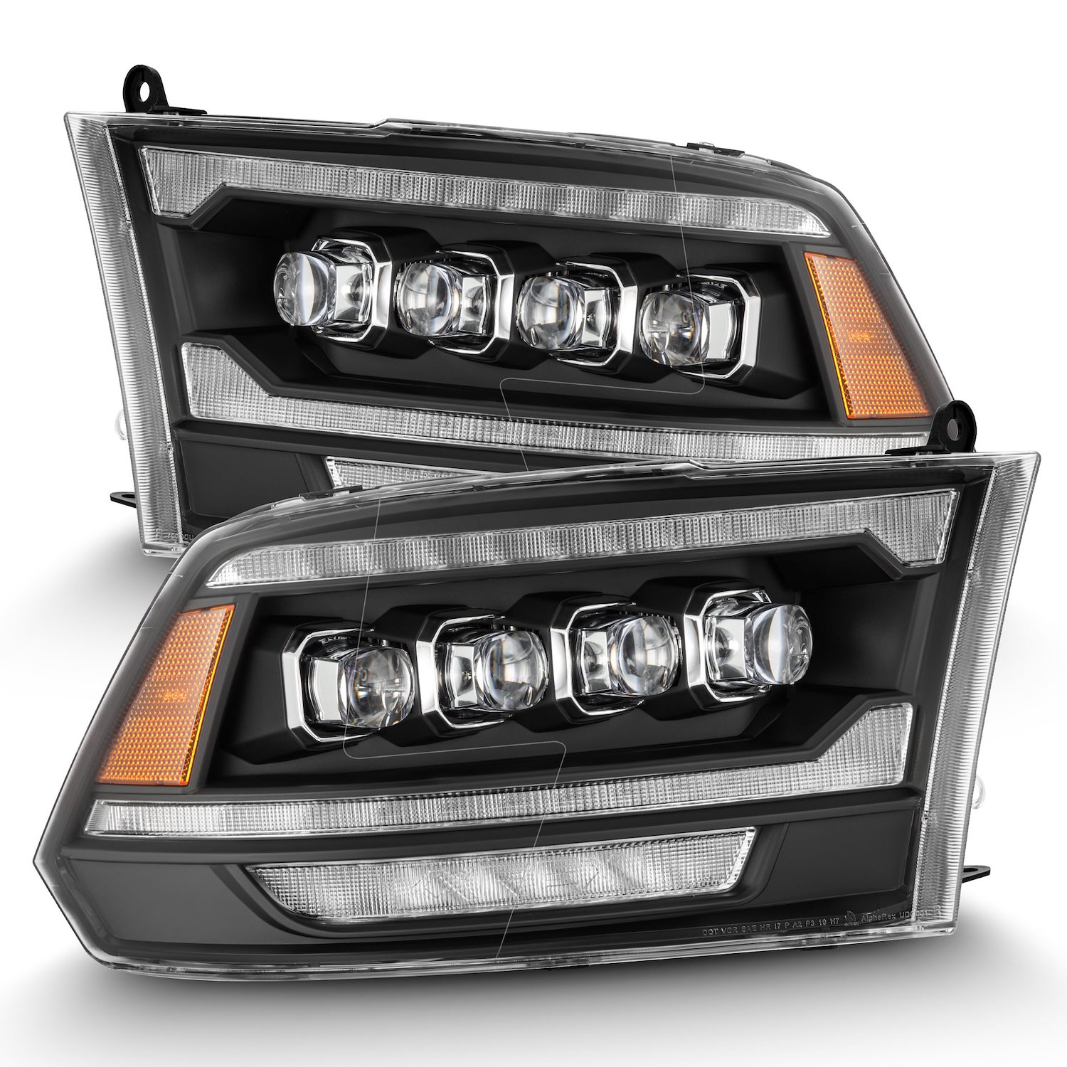 880556 NOVA-Series LED Projector Headlights for 2009-2018 Dodge/RAM 1500/2500/3500 - Chrome